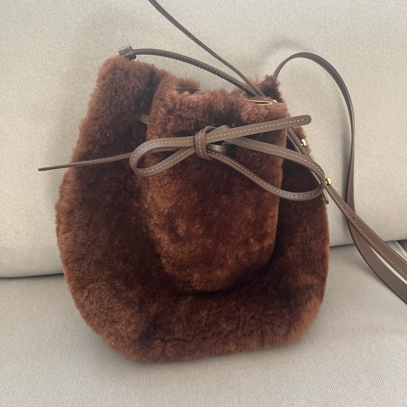 Mansur Gavriel Mini Shearling Tote Bag - Picture 3 of 6